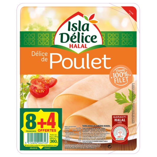 Photo Délice de poulet 8 tranches + 4 tranches offertes